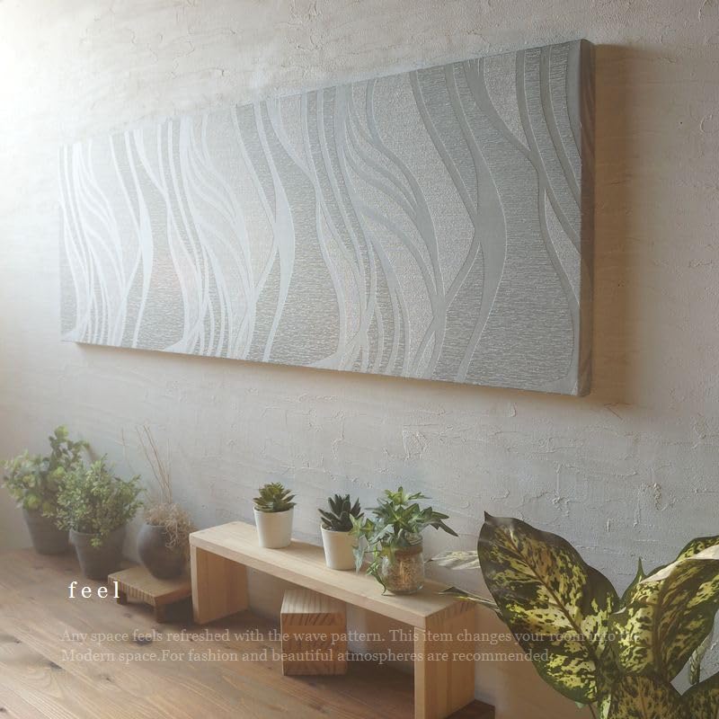 Amazon.co.jp: ファブリックパネル 壁 アート feel gray 120×40cm